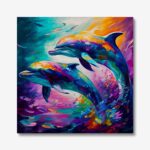 Dolphins canvas print