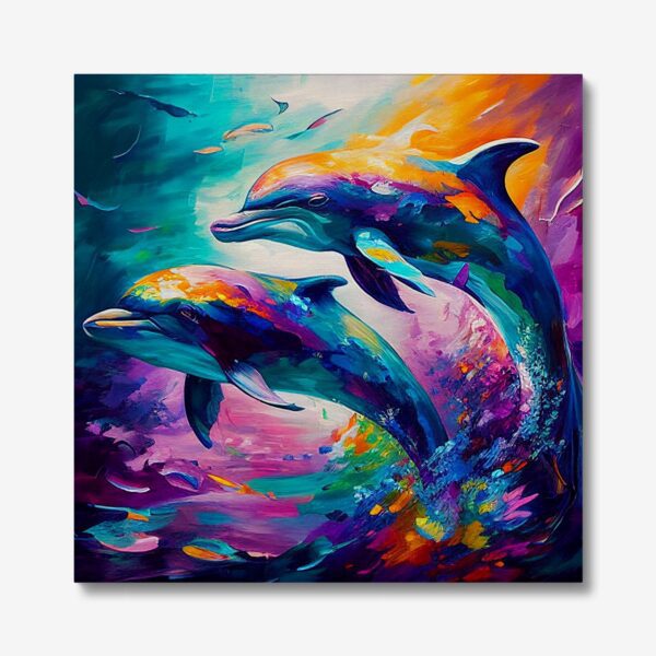 Dolphins canvas print