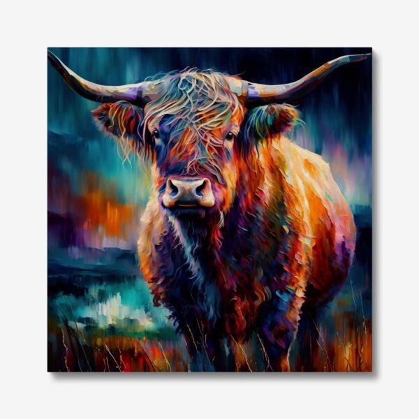 Highland cow canvas