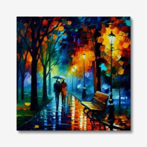 Park walk canvas print