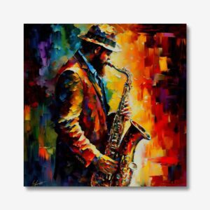 Saxophone player canvas