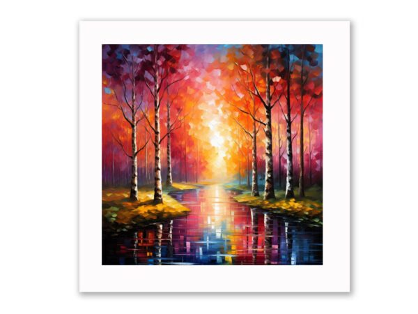 birch trees framed print