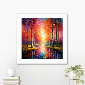 birch trees framed print