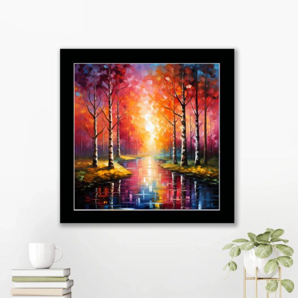 birch trees framed print