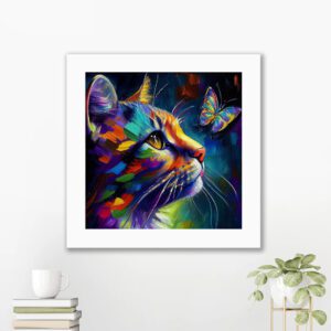Cat framed print