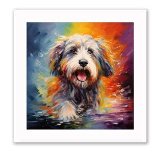 Bearded Collie framed print