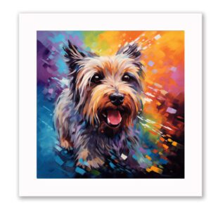 Skye terrier framed print