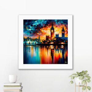 London skyline framed print