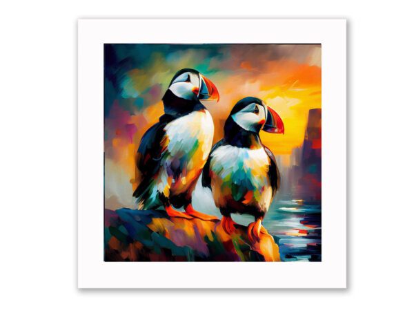 puffin framed print